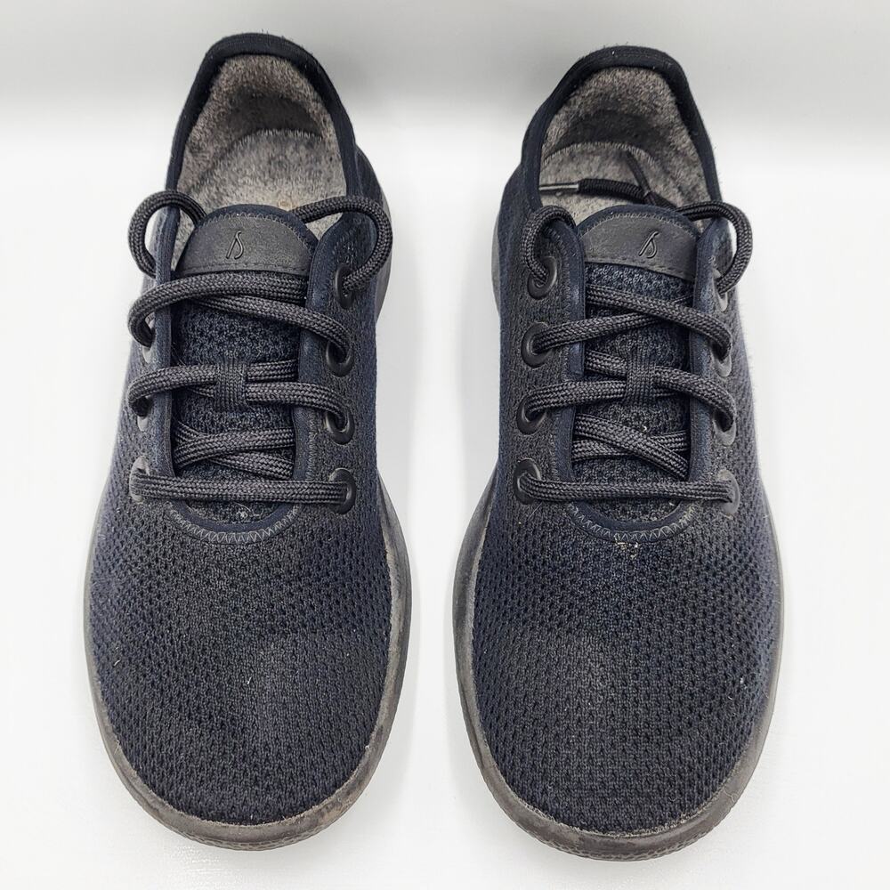 Allbirds Tree Runner Black Lace-Up Lightweight Athletic Sneakers Women's Size 8